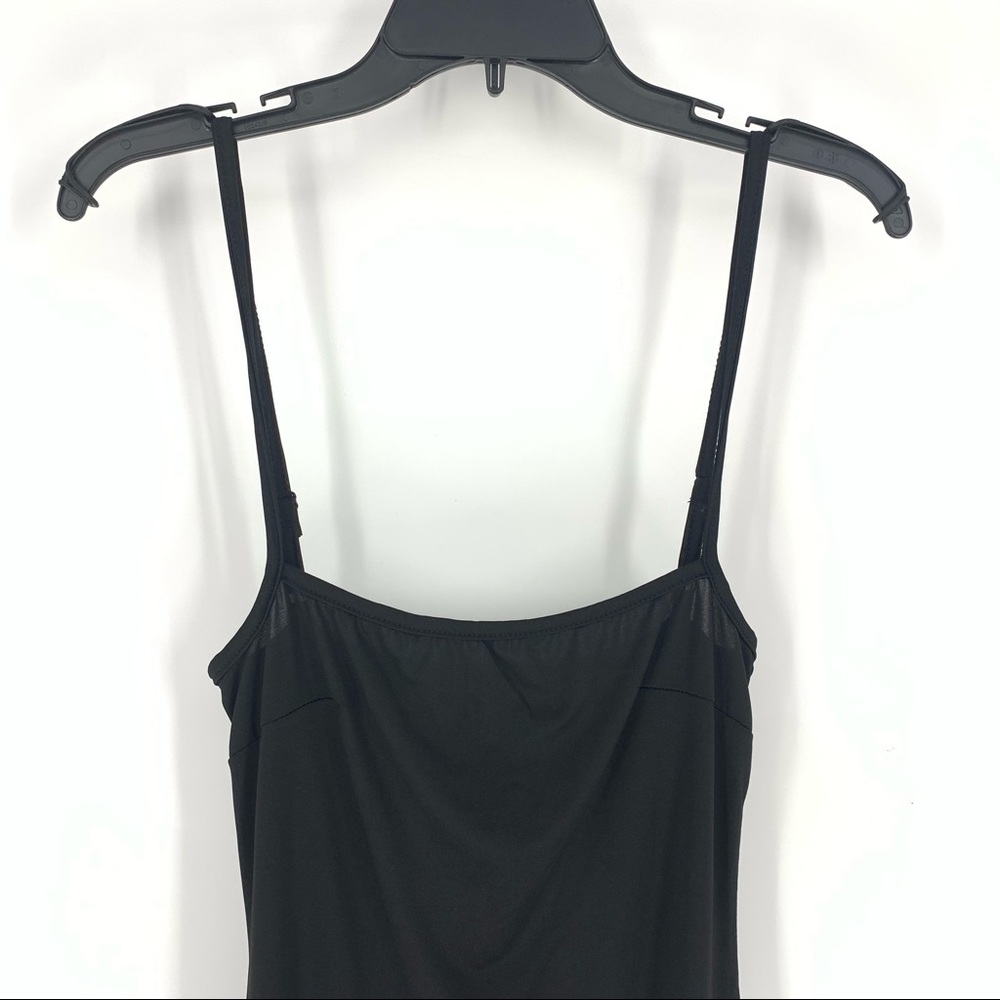 Black Solid Adjustable Strap Cami Dress - image 3